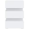 vidaXL Table de chevet à LED blanc 45x35x67 cm bois d'ingénierie