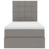 vidaXL Lit avec rangement et matelas Taupe 90 x 190 cm Polyester