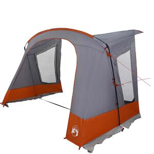 vidaXL Tente de Caravan 5-Personnes Gris et orange 410 x 275 x 245 cm