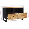 vidaXL Meuble TV 70x33x46 cm Bois massif de manguier