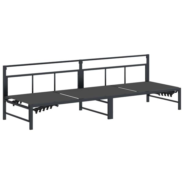 vidaXL Transat Noir 200 x 62 x 59,5 cm Textil&egrave;ne