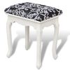 vidaXL Tabouret de coiffeuse Noir Tissu