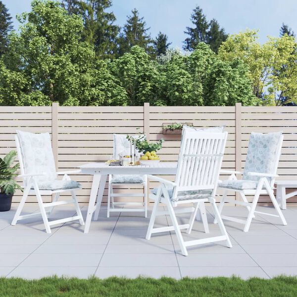 vidaXL Coussins de chaise de jardin &agrave; dossier haut lot de 4 120x50x7cm