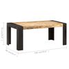 vidaXL Table de salle à manger 180x90x76 cm Bois de manguier massif