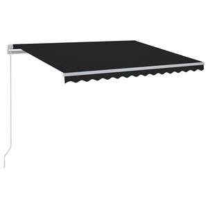 vidaXL Auvent manuel r&eacute;tractable avec LED 300x250 cm Anthracite