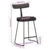vidaXL Tabourets de bar lot de 2 noir 49x43x79 cm bois manguier massif
