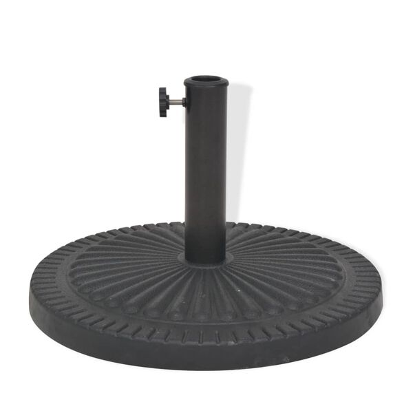 vidaXL Socle de parasol R&eacute;sine Rond Noir 29 kg