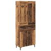 vidaXL Haut Armoire avec tiroir 2 pcs Bois Ancien Bois d'ing&eacute;nierie