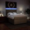 vidaXL Sommier à lattes de lit avec matelas Cappuccino 140x200 cm