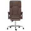 vidaXL Fauteuil de massage inclinable de bureau Marron Similicuir