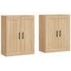 vidaXL Armoires murales 2 pcs ch&ecirc;ne sonoma bois d'ing&eacute;nierie