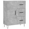 vidaXL Buffet haut Gris béton 69,5x34x180 cm Bois d'ingénierie