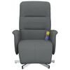 vidaXL Fauteuil inclinable de massage et repose-pieds gris fonc&eacute; tissu