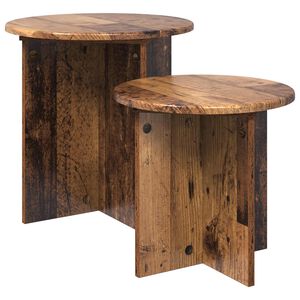 vidaXL Ensemble de tables d'appoint 2 pcs Bois ancien