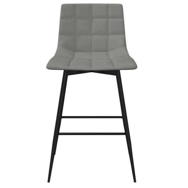 vidaXL Tabourets de bar lot de 2 gris clair velours