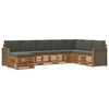 vidaXL Ensemble de canap&eacute;s d'ext&eacute;rieur 6 pc Naturel et Anthracite
