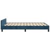 vidaXL Cadre de lit sans matelas bleu fonc&eacute; 120x190 cm velours