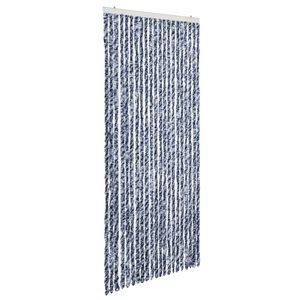 vidaXL Moustiquaire Bleu et blanc 90x200 cm Chenille