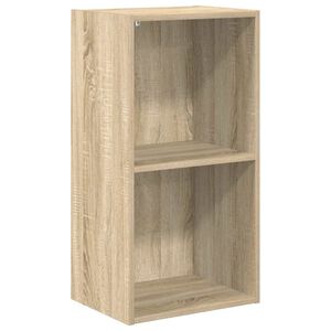 vidaXL Biblioth&egrave;que &agrave; 2 niveaux Ch&ecirc;ne sonoma Bois d&rsquo;ing&eacute;nierie