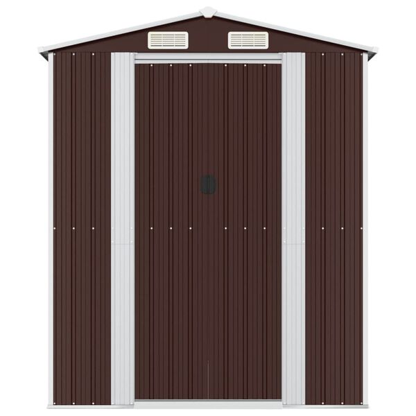 vidaXL Abri de jardin Marron foncé 192x191x223 cm Acier galvanisé