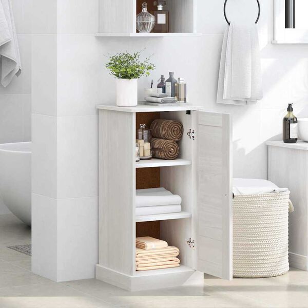 vidaXL Armoire de salle de bain avec porte VIGO Blanc et Blanc Antique