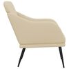 vidaXL Fauteuil Cr&egrave;me 63x76x80 cm Tissu