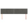 vidaXL T&ecirc;tes de lit Gris fonc&eacute; 180x5x78/88 cm Velours