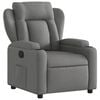vidaXL Fauteuil inclinable en tissu gris fonc&eacute;