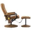 vidaXL Fauteuil de massage avec repose-pied Marron Similicuir daim