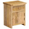 vidaXL Table de chevet Bois de manguier massif 40x30x50 cm