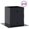 vidaXL Bases de poteau carr&eacute;es 12 pcs anthracite 101x101 mm