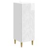 vidaXL Buffet Blanc brillant 33 x 34,5 x 90 cm Bois d'ing&eacute;nierie