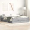 vidaXL Cadre de lit sans matelas sonoma gris 120x200 cm