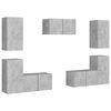 vidaXL Ensemble de meubles TV 7 pcs Gris b&eacute;ton Bois d'ing&eacute;nierie