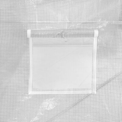 vidaXL Serre avec cadre en acier blanc 4 m² 2x2x2 m