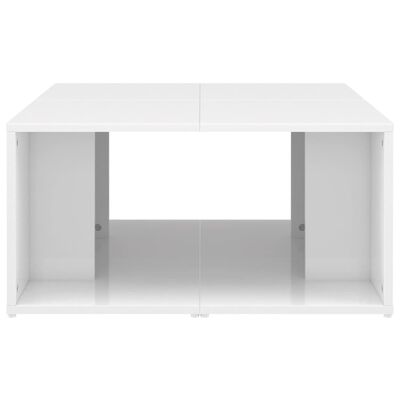 vidaXL Tables basses 4 pcs Blanc brillant 33x33x33 cm Aggloméré