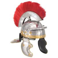 vidaXL Casque de soldat romain antique pour GN Argenté Acier