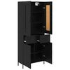 vidaXL Haut Armoire avec tiroir 2 pcs Ch&ecirc;ne noir Bois d'ing&eacute;nierie