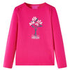 T-shirt enfants à manches longues rose vif 128