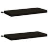 vidaXL Coussins de banc 2 pi&egrave;ces SOEST 2 pc 100 % polyester Noir