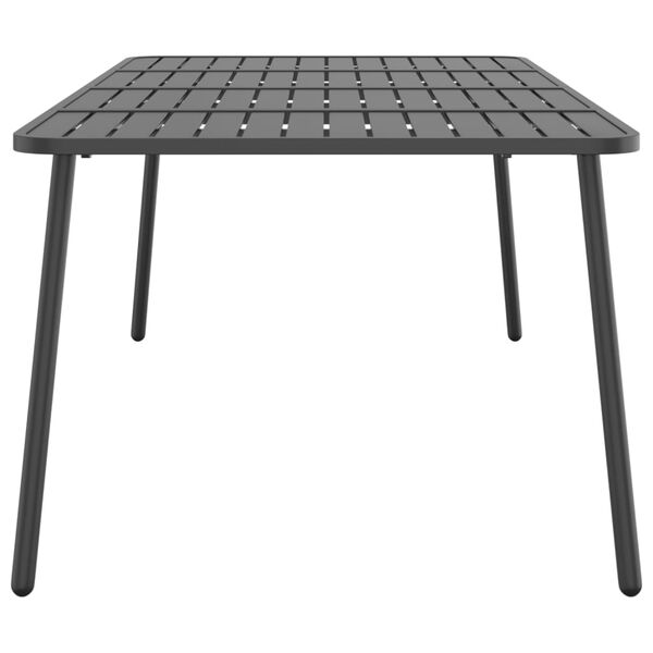 vidaXL Table de jardin anthracite 200x100x71 cm acier
