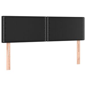 vidaXL Têtes de lit 2 pcs Noir 72x5x78/88 cm Similicuir