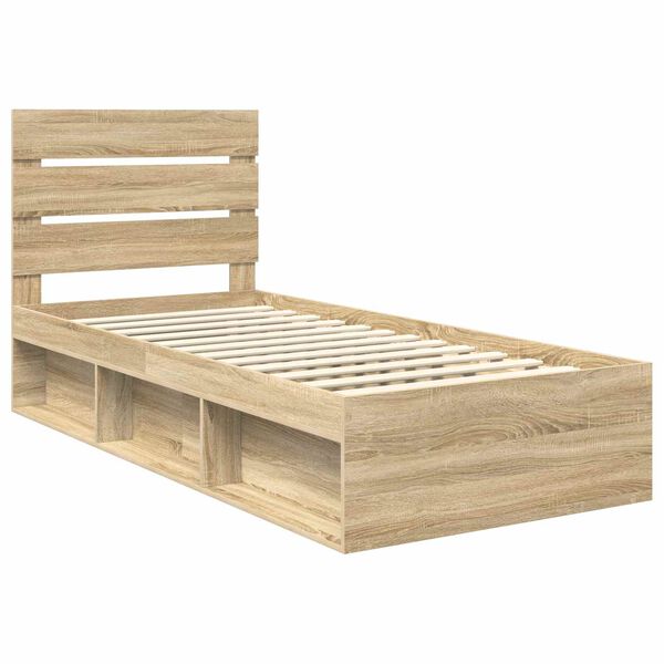 vidaXL Cadre de lit Sonoma 100 x 200 cm Bois de pin massif