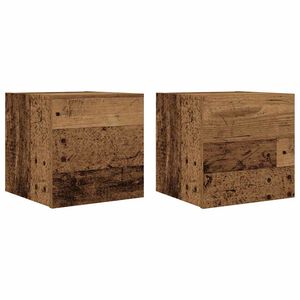 vidaXL Meuble TV mural 2 pcs vieux bois 30,5x30x30 cm