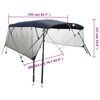 vidaXL Toit bimini &agrave; 4 arceaux parois en maille 243x(200-213)x137 cm