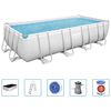 Bestway Ensemble de piscine Power Steel Rectangulaire 488x244x122 cm