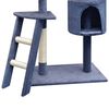 vidaXL Arbre à chat avec griffoirs en sisal 150 cm Bleu foncé
