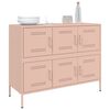 vidaXL Buffet rose 100,5x39x79 cm acier