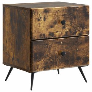 vidaXL Cabinet de chevet avec tiroir Ch&ecirc;ne fum&eacute; 43 x 34,5 x 47,5 cm