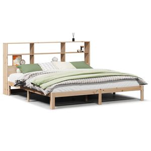 vidaXL Lit biblioth&egrave;que sans matelas 180x200 cm bois massif de pin